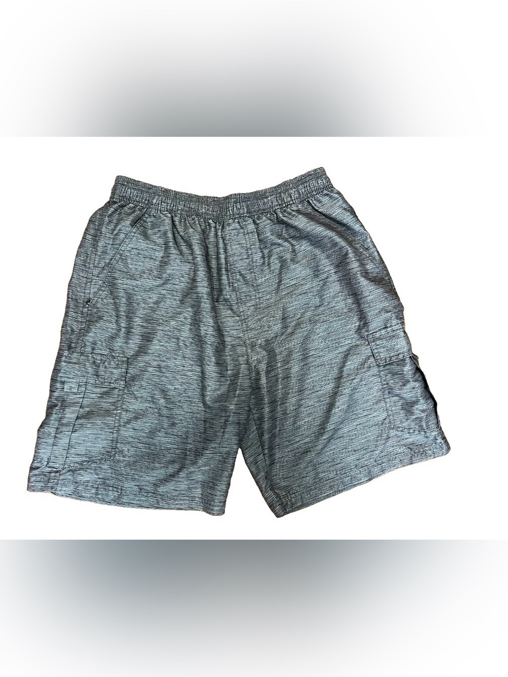 Avia Heathered Gray Athletic Hybrid Cargo Shorts Size Large